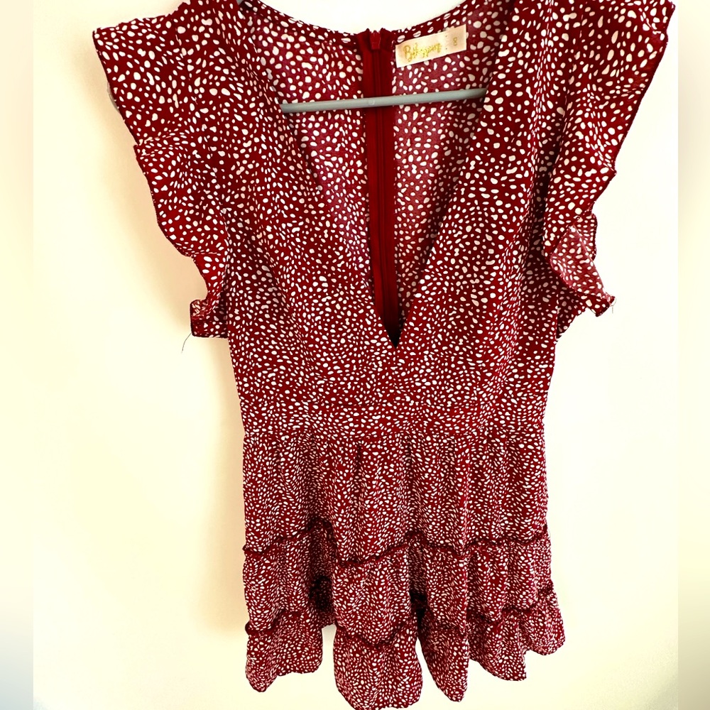 HELLO MOLLY red and white dress.